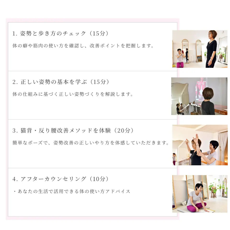 姿勢の教室体験の流れ